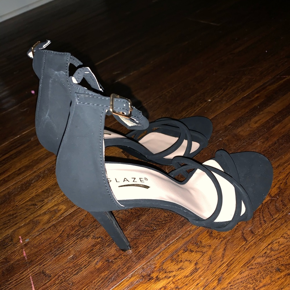 Black suede heels